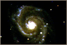 A brilliant spiral galaxy